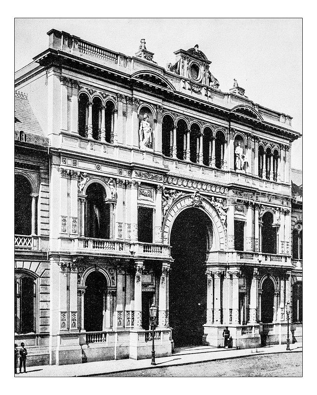 Casa Rosada(布宜诺斯艾利斯，阿根廷)的古董照片-19世纪